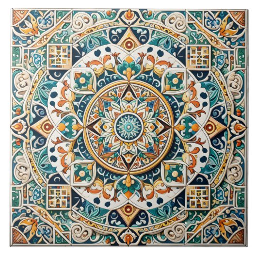 sizilianisches Muster Fliese (Vorderseite)