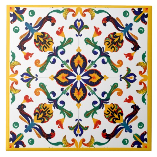 sizilianisches Muster Fliese (Vorderseite)