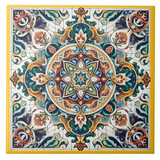 sizilianisches Muster Fliese (Vorderseite)