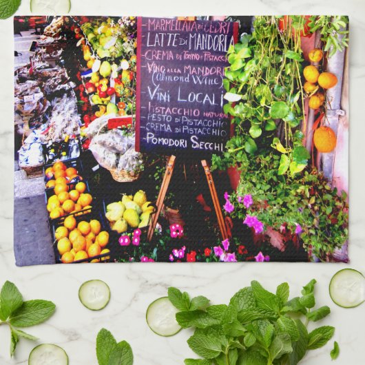 Sizilianisches Obstmarkt-Geschirrtuch Geschirrtuch (Gefaltet)