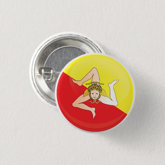 Sizilianisches Rundsymbol Button (Vorne & Hinten)