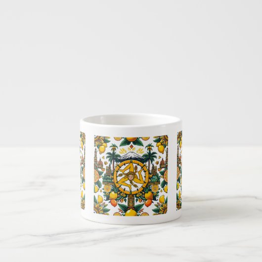 Sizilianisches Trinacria-Design Espressotasse (Vorderseite)