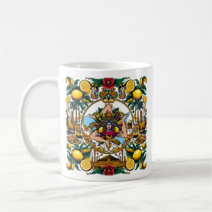 Sizilianisches Trinacria-Design Kaffeetasse