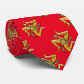 Sizilianisches Trinacria Gold personifizieren Krawatte (Gerollt)