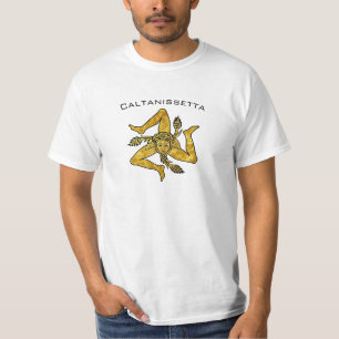 Sizilianisches Trinacria im Gold personifizieren T-Shirt