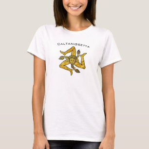 Sizilianisches Trinacria im Gold personifizieren T-Shirt