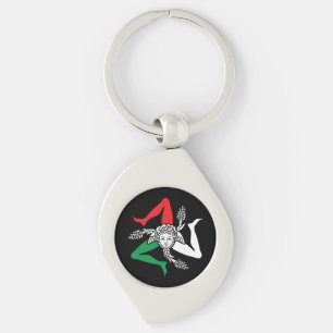 Sizilianisches Trinacria Medusa Emblem Italienisch Schlüsselanhänger