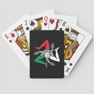 Sizilianisches Trinacria-Medusa-Emblem italienisch Spielkarten