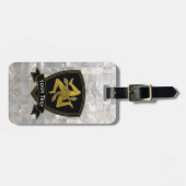 Sizilianisches Trinacria Perlmutt-Muster Gepäckanhänger (Vorderseite horizontal)