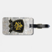 Sizilianisches Trinacria Perlmutt-Muster Gepäckanhänger (Rückseite horizontal)