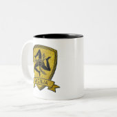 Sizilianisches Trinacria Schwarzes u. Gold Zweifarbige Tasse (Vorderseite Links)