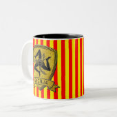 Sizilianisches Trinacria Schwarzes u. Gold Zweifarbige Tasse (Vorderseite Links)