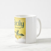 Sizilianisches Zitronenmotiv Kaffeetasse (VorderseiteRechts)