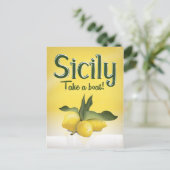 Sizilianisches Zitronenmotiv Postkarte (Stehend Vorderseite)