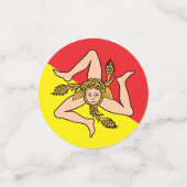 Sizilien Confetti, Party, sizilianische Flagge Konfetti (Klein Vorderseite)