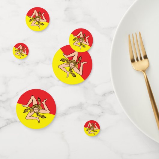 Sizilien Confetti, Party, sizilianische Flagge Konfetti (Gruppe)