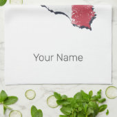 Sizilien Flag Italien Retro Karte Vintages Souveni Geschirrtuch (Gefaltet)