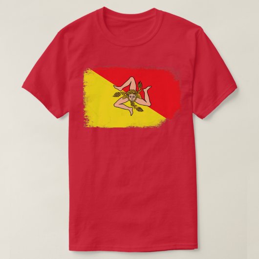 Sizilien Flag Karte Italien Sizilien Königreich It T-Shirt (Design vorne)