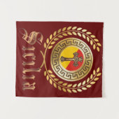 Sizilien Flag und Crucifix Tapestry Wandteppich (Vorderseite (Horizontal))