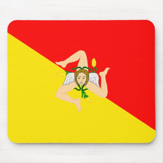 Sizilien-Flagge Mousepad (Vorne)