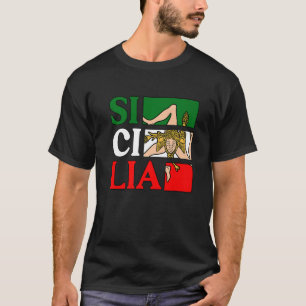 Sizilien Flagge Sizilien Palermo Italien  11 T-Shirt