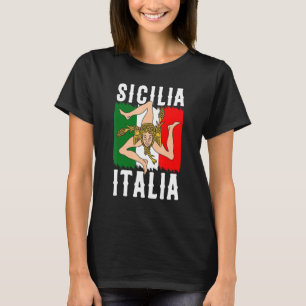 Sizilien Flagge Sizilien Palermo Italien T-Shirt