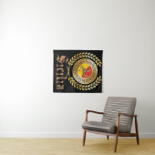Sizilien-Flagge und Emblem-Tapestry Wandteppich (Beispiel (Horizontal))
