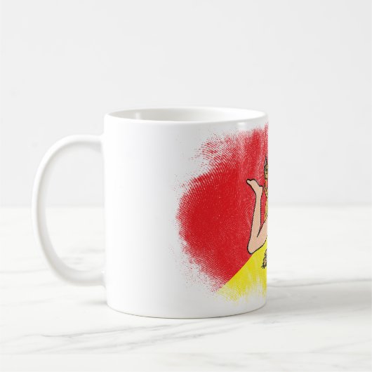 Sizilien-Flaggen-Andenken - beunruhigter Kaffeetasse (Links)