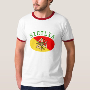 Sizilien-Flaggen-T-Shirt T-Shirt