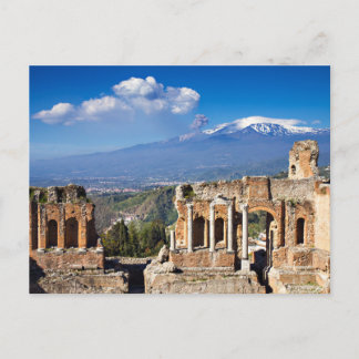 Sizilien - Griechisches Theater Taormina Postkarte