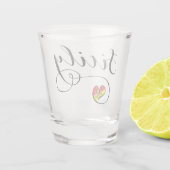 Sizilien-Herz-Flagge, sizilianisch, Schnapsglas (Rückseite)