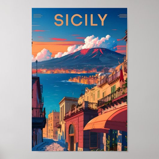 Sizilien - Italien Art Vintage Poster (Vorne)