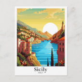 Sizilien - Italien Art Vintage Postkarte (Vorderseite)