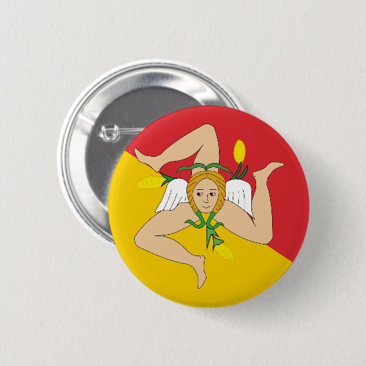 Sizilien, Italien Button (Vorne & Hinten)