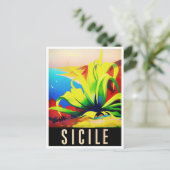 Sizilien Italien Jahrgang Reise Postkarte (Stehend Vorderseite)