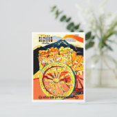 Sizilien, Italien, Obstgarten, Vintag Postkarte (Stehend Vorderseite)