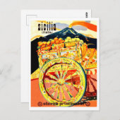 Sizilien, Italien, Obstgarten, Vintag Postkarte (Vorne/Hinten)