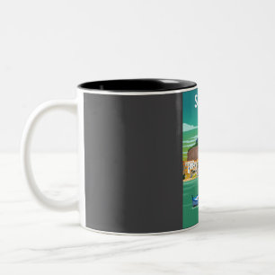 Sizilien Italien Palermo Vintage Minimal Reisepost Zweifarbige Tasse