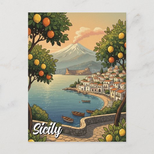 Sizilien Italien Postkarte (Vorderseite)