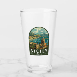 Sizilien Italien Reise Kunst Vintage Glas