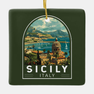 Sizilien Italien Reise Kunst Vintage Keramikornament