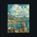 Sizilien Italien Reisen Kunst Vintag Fleecedecke<br><div class="desc">Sizilien Retro Vektor Reise Design. Sizilien,  die größte Mittelmeerinsel,  liegt direkt vor dem "Zeh" des italienischen "Stiefels". Seine reiche Geschichte spiegelt sich in Orten wie dem Tal der Tempel wider.</div>