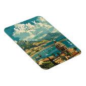 Sizilien Italien Reisen Kunst Vintag Magnet (Rechte Seite)