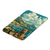 Sizilien Italien Reisen Kunst Vintag Magnet (Linke Seite)