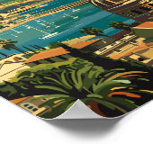 Sizilien Italien Reisen Kunst Vintag Poster (Ecke)