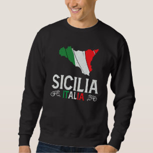 Sizilien Italien Sizilien Souvenir Silhouette Sici Sweatshirt
