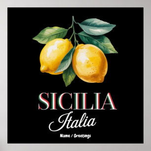 Sizilien Italien Stolz Sizilianische Frische Itali Poster