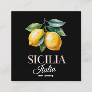 Sizilien Italien Stolz Sizilianische Frische Itali Quadratische Visitenkarte