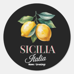 Sizilien Italien Stolz Sizilianische Frische Itali Runder Aufkleber