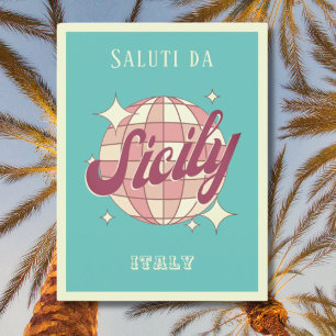 Sizilien Italien Urlaub Retro Vintage Postkarte